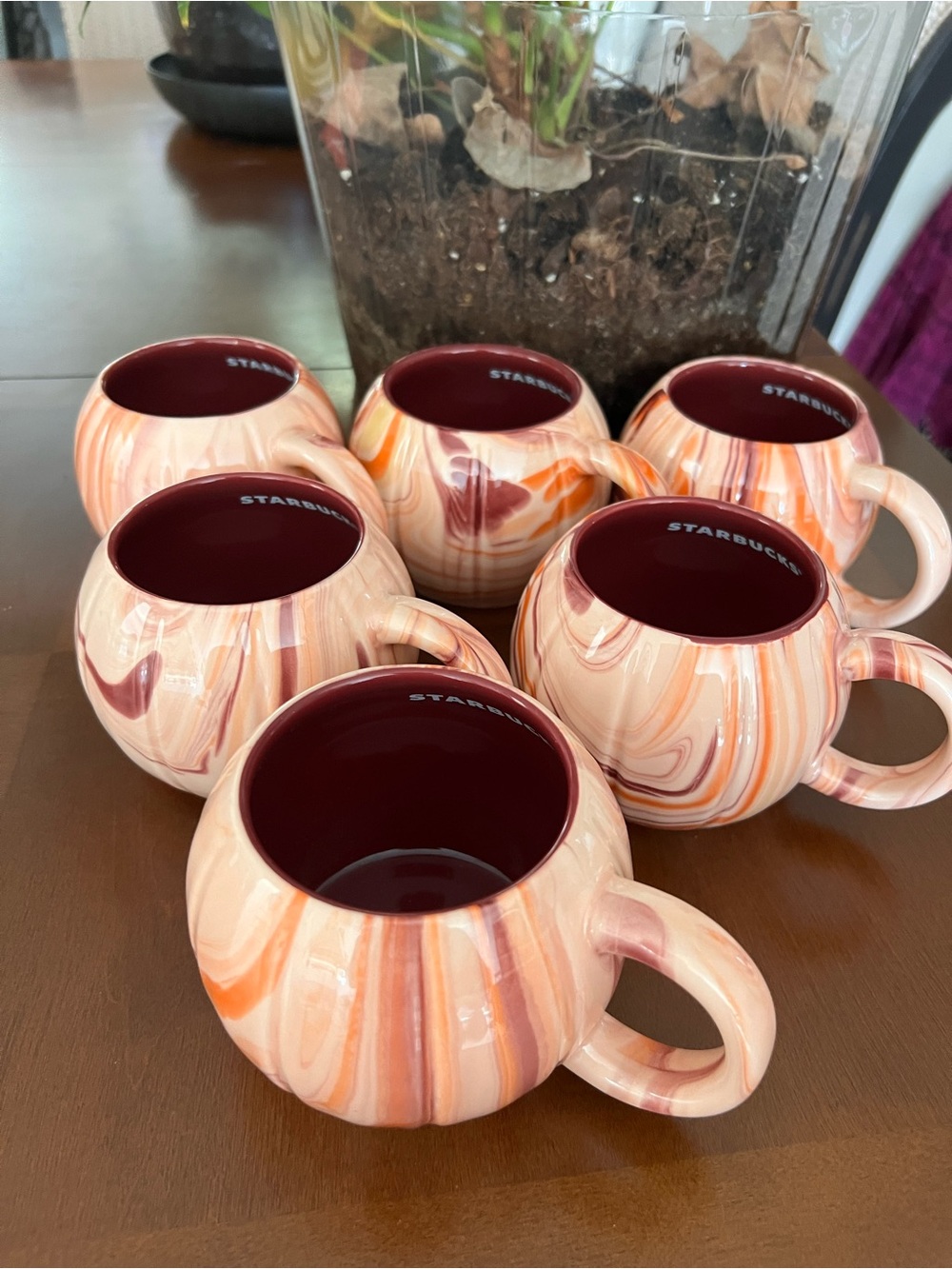 Starbucks 2025 Fall Collection.
Orange Cream Marbled Ceramic
Mug Set Of (6)